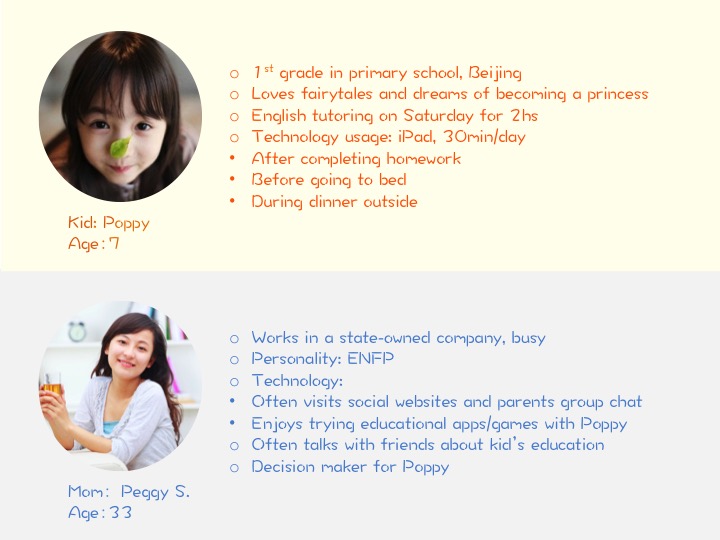 Persona of both kid and mom