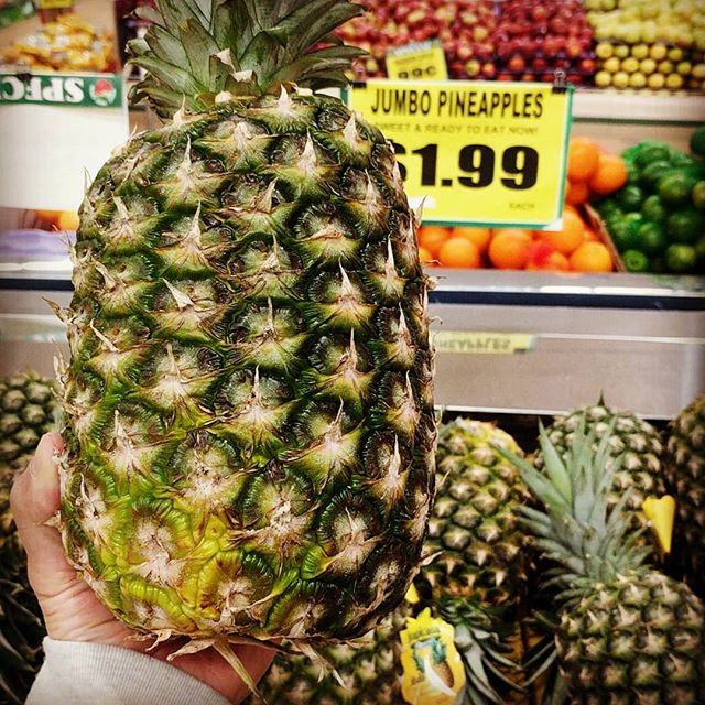 We have JUMBO pineapples that are sweet and ready to eat 🍍