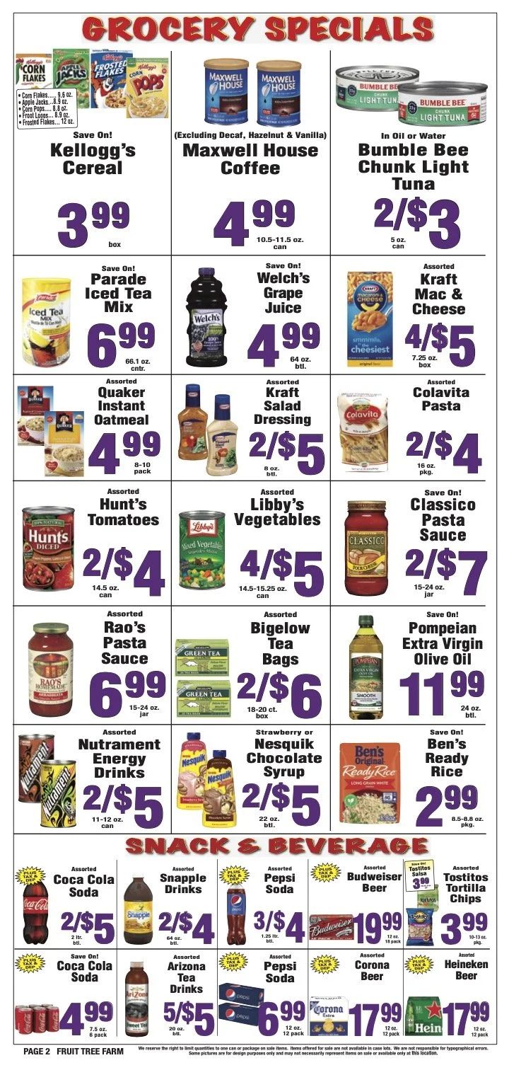 Weekly Specials April 26 to May 2, 2024 — Fruit Tree Farm