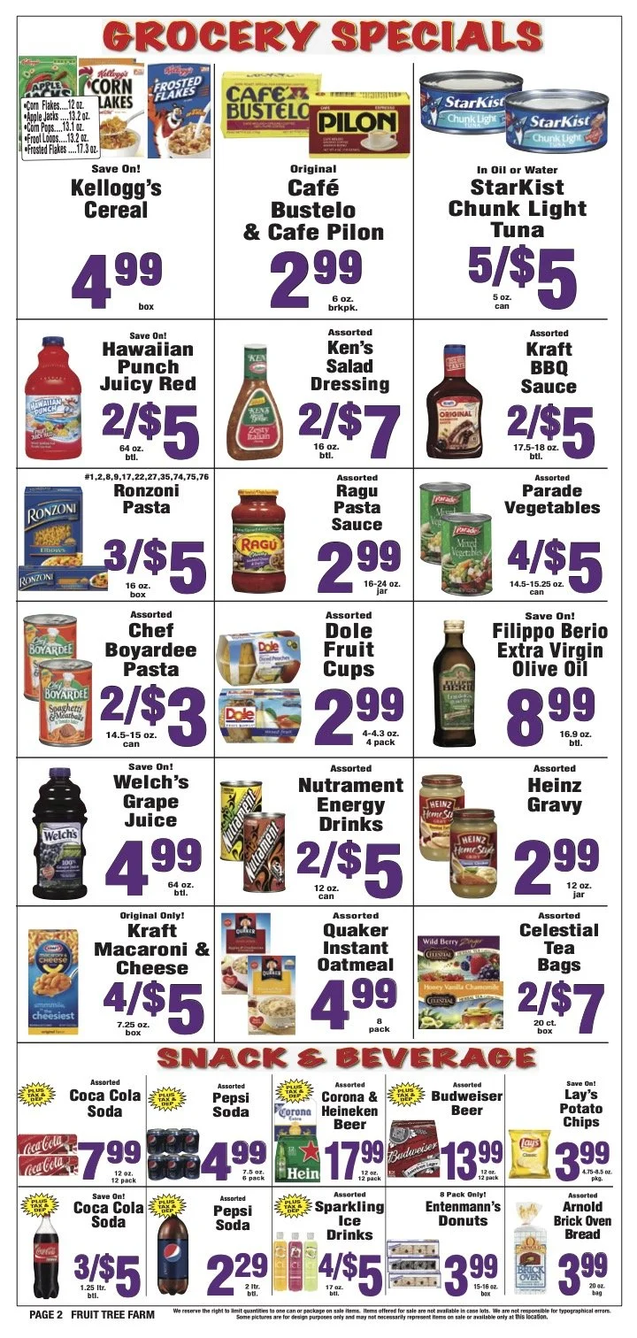 Weekly Specials February 23 to February 29, 2024 — Fruit Tree Farm