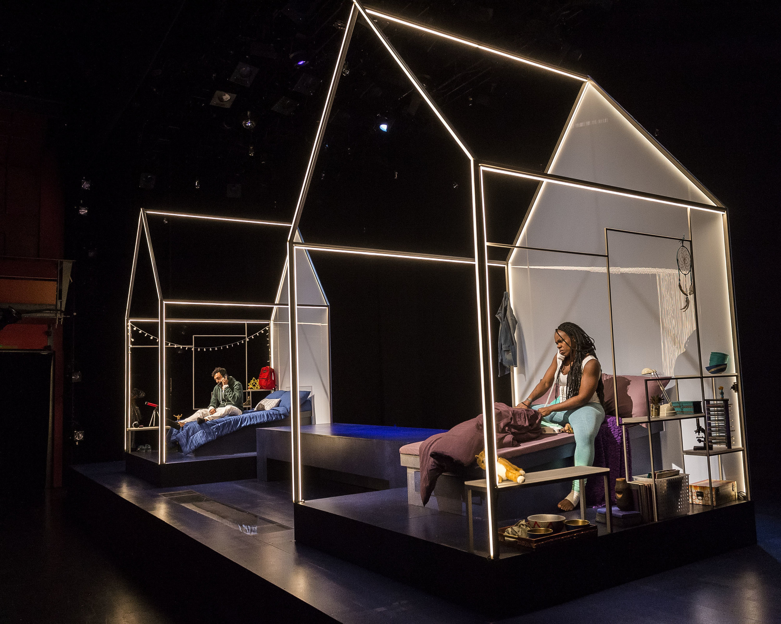 Versus reading the play on paper, I hadn't realized until I watched it that every scene takes place on or next to a bed.