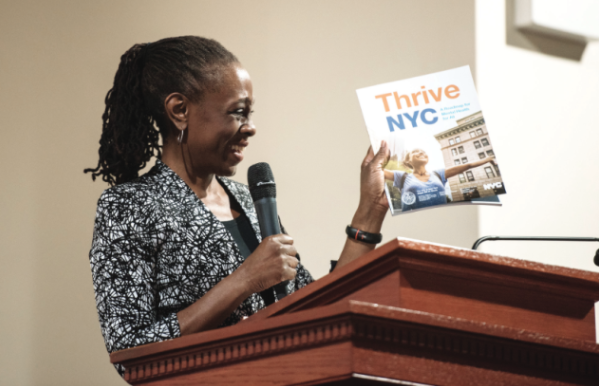 NYC First Lady Chirlane McCray promoting Thrive NYC