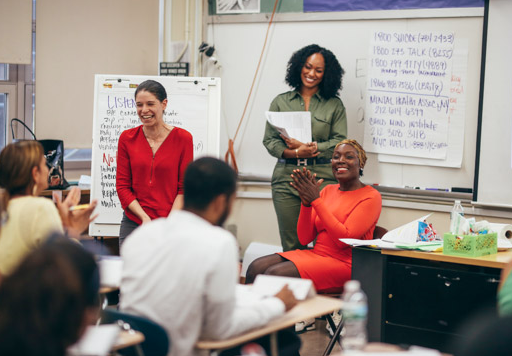 Michi Marshall (Brandon's wife & Project 375 co-founder) leading a Mental Health First Aid course. (photo: People)