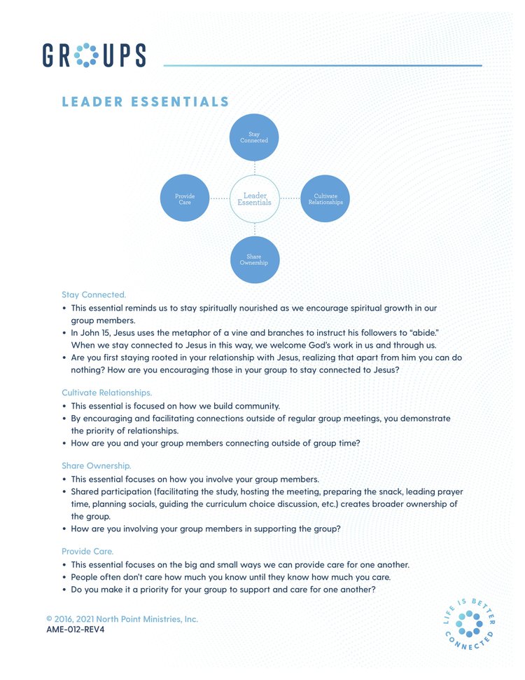 Leader Resources — Group Leaders