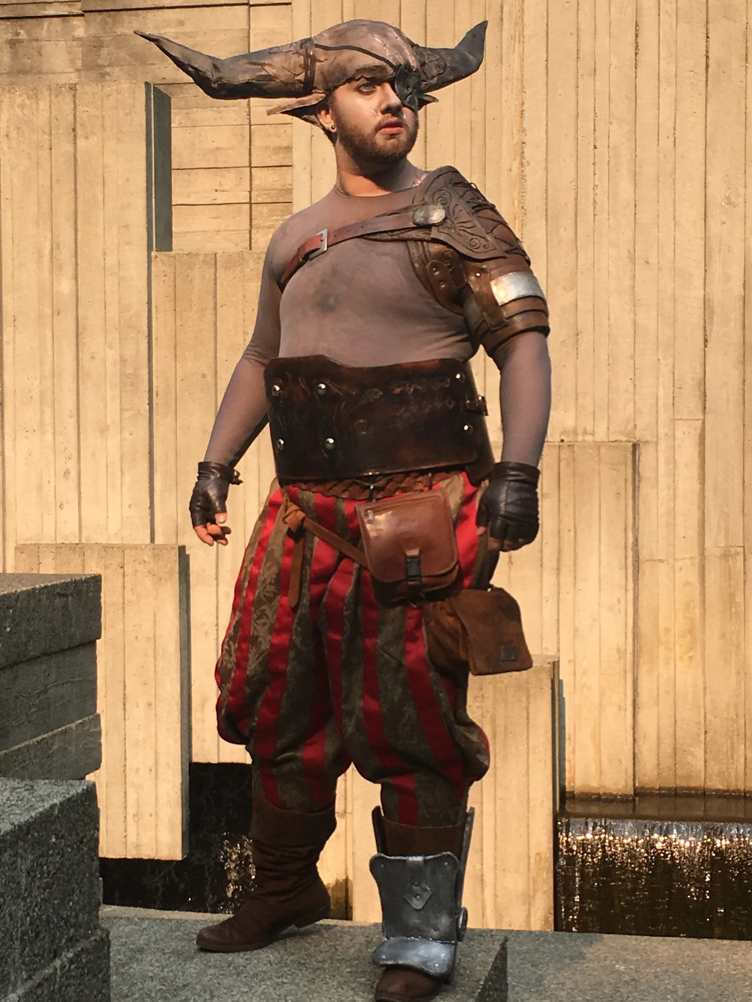  Photo by Alex James, August 2017. Leather Belt by Obsidian Crow Leatherworks.&nbsp;Iron Bull is property of Bioware, Inc. and Dragon Age: Inqusition. 