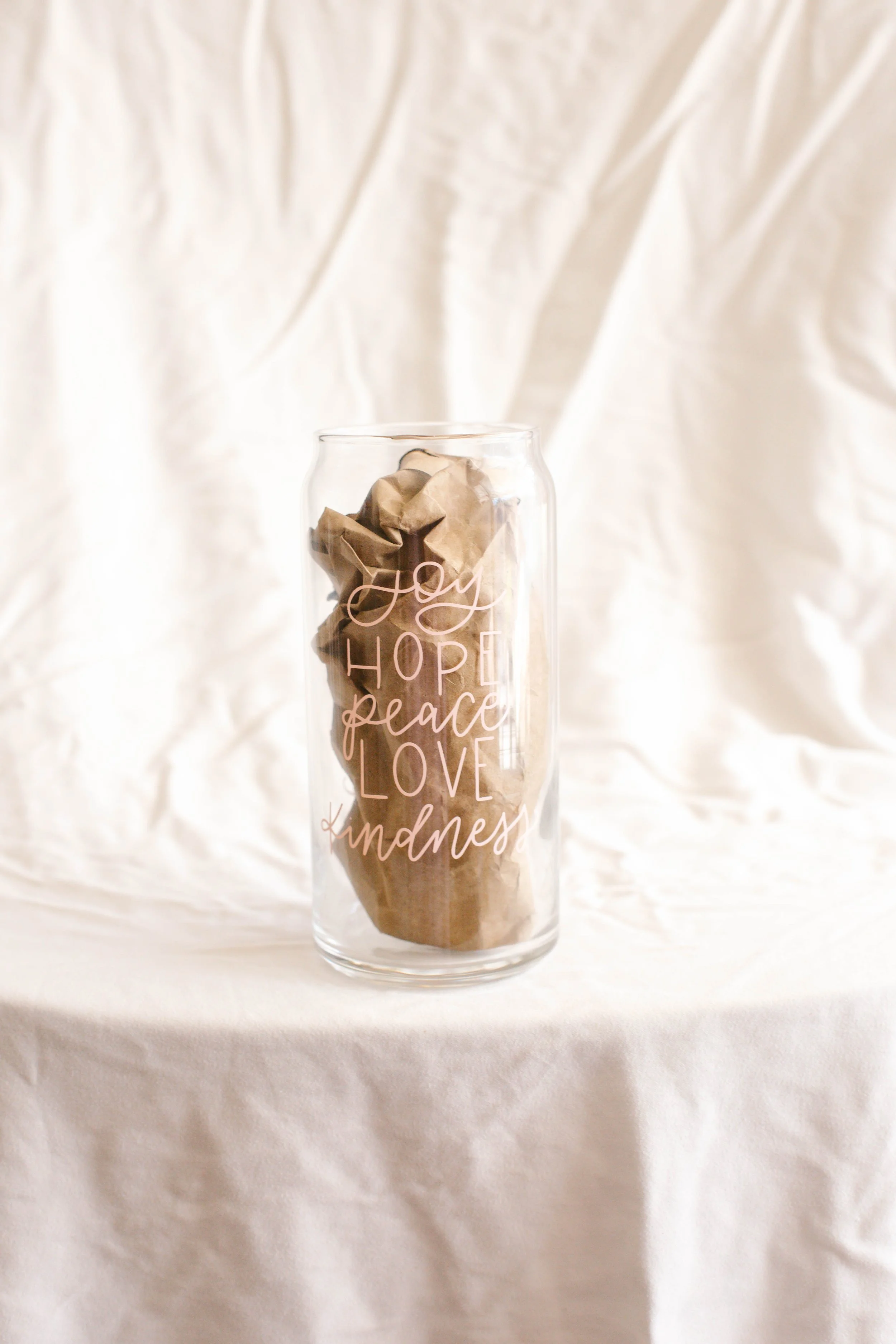 Joy Hope Peace Love Kindness | Glass