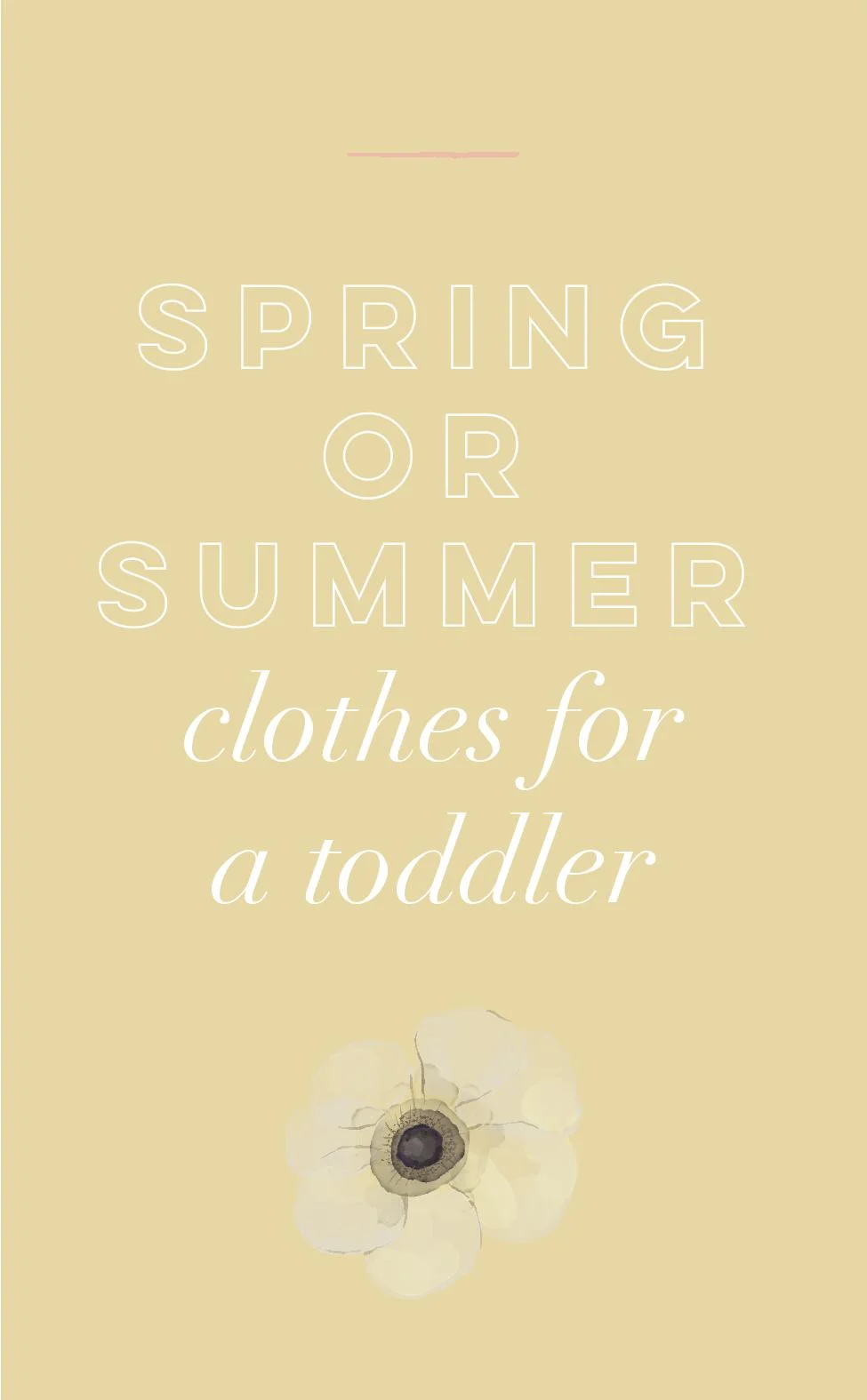 Spring or Summer Clothes for a Toddler