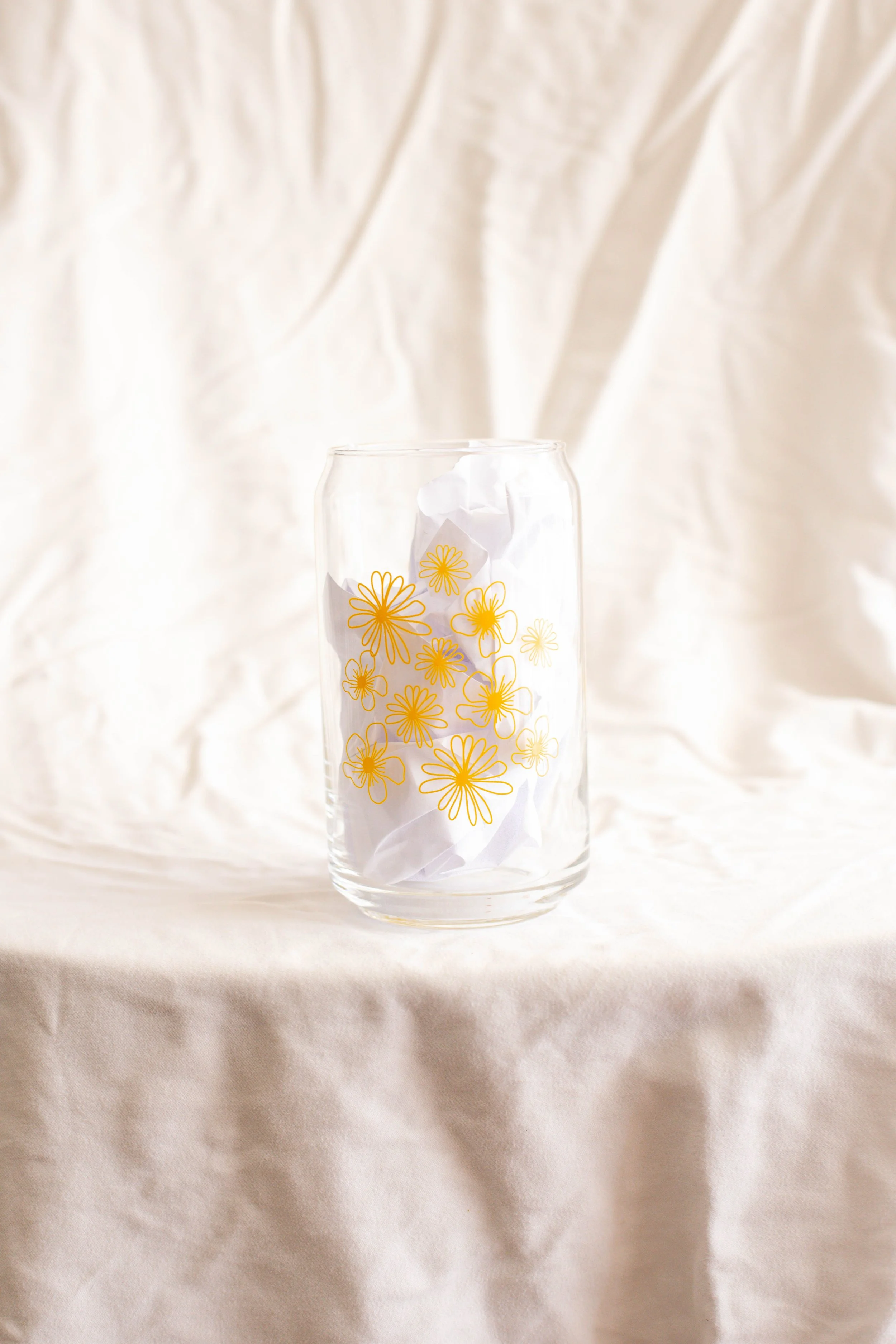 Yellow Floral | Glass