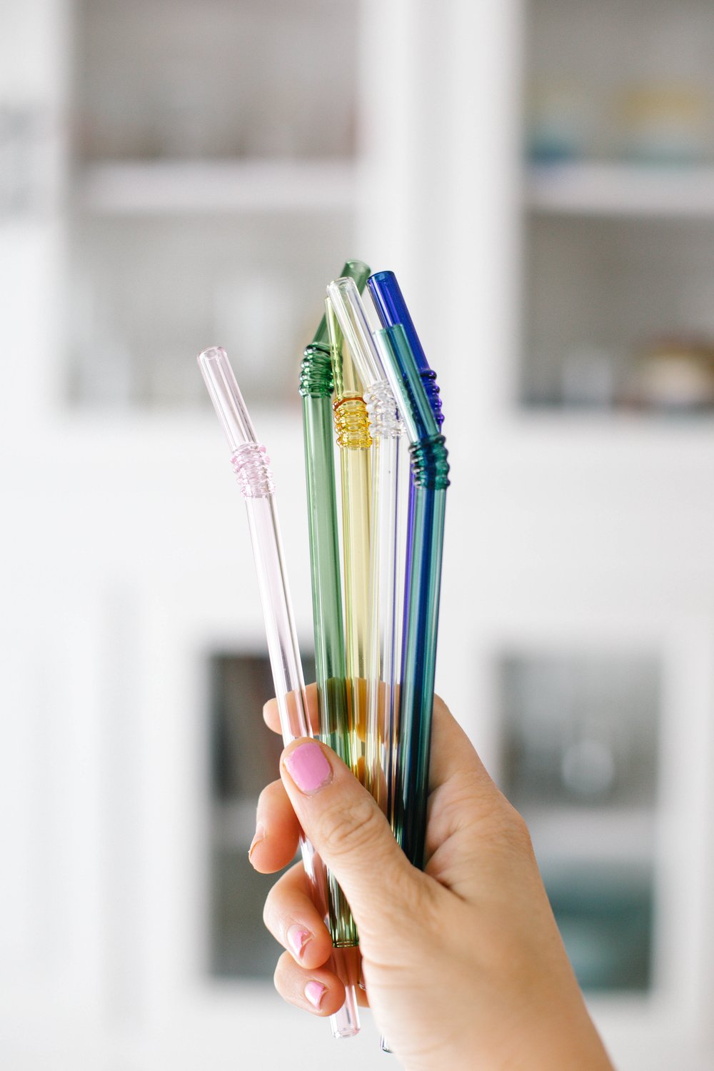 Colorful Reusable Glass Straws