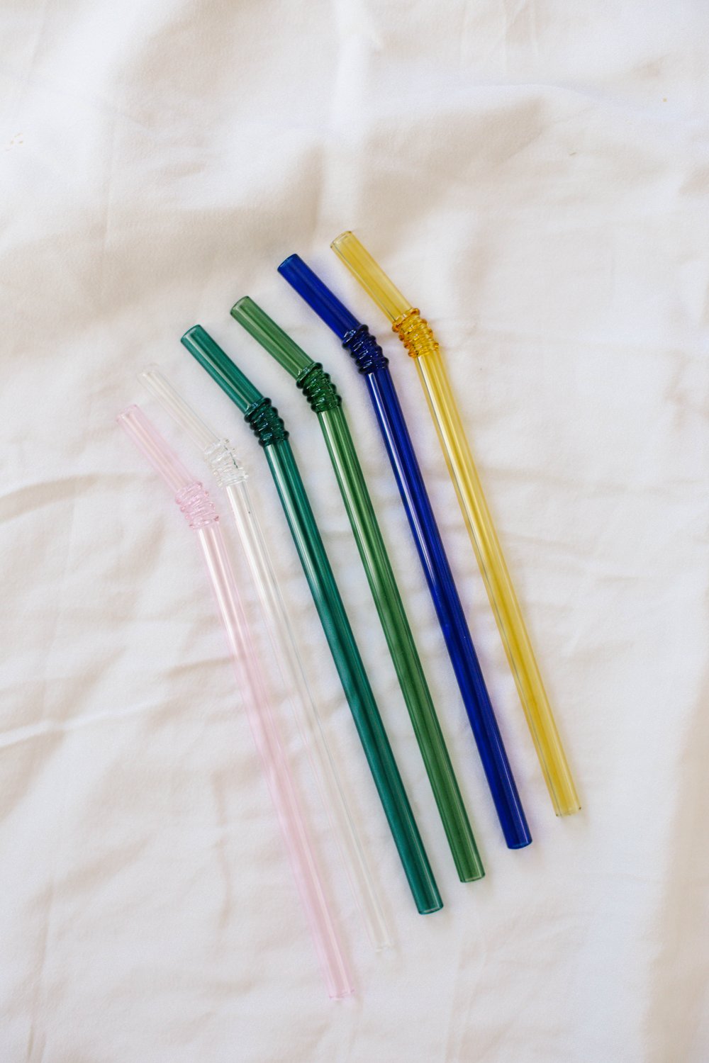 Colored Bent Glass Straws - Single Straw