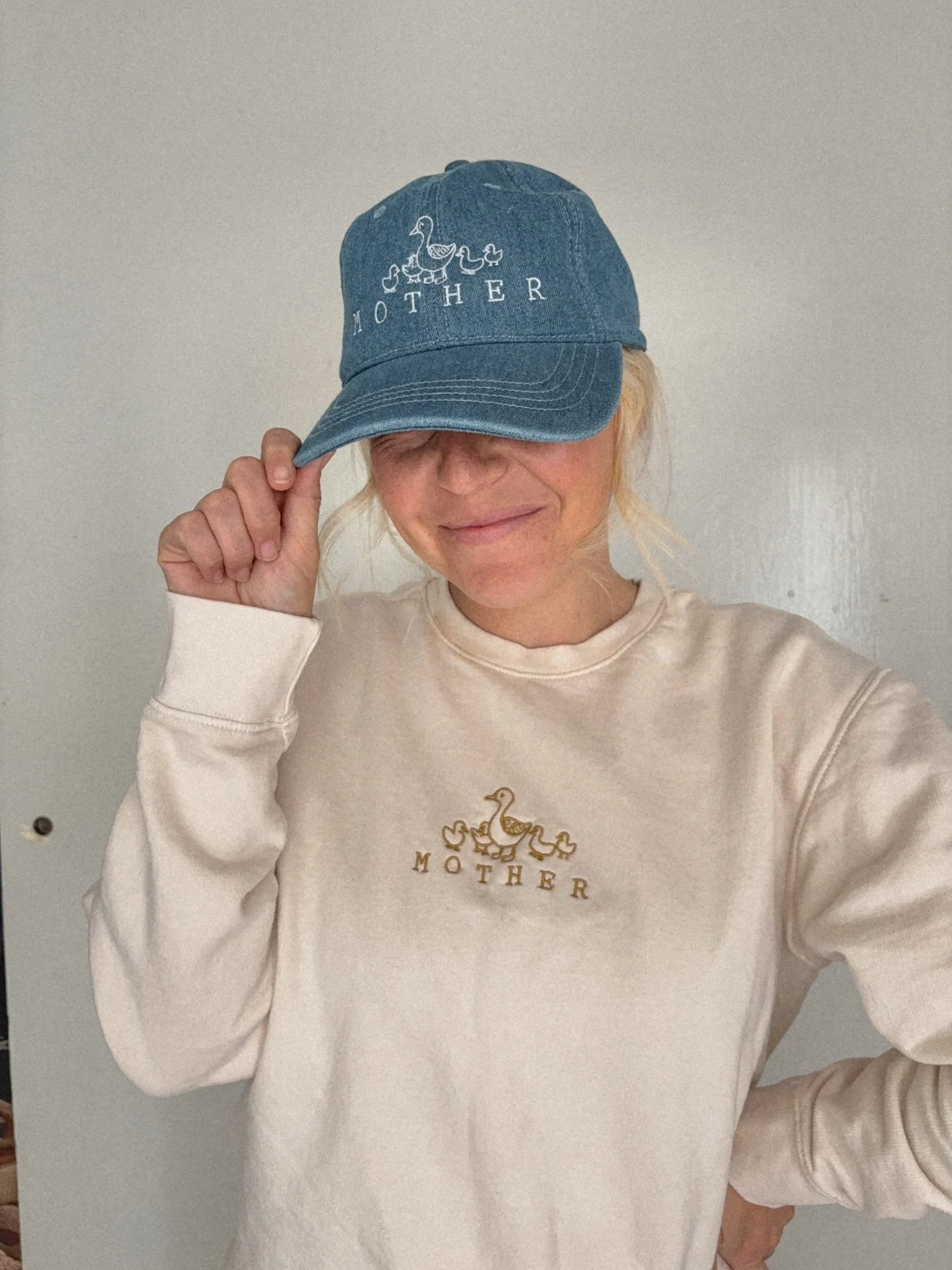 NEW MOTHER HAT IS HERE!!! 🧢🪿💫 it comes in two different denim washes! It&rsquo;s comfy and cuuuuute! Comment HAT and I&rsquo;ll send you a link! 🔗 #hat #momhat #mother