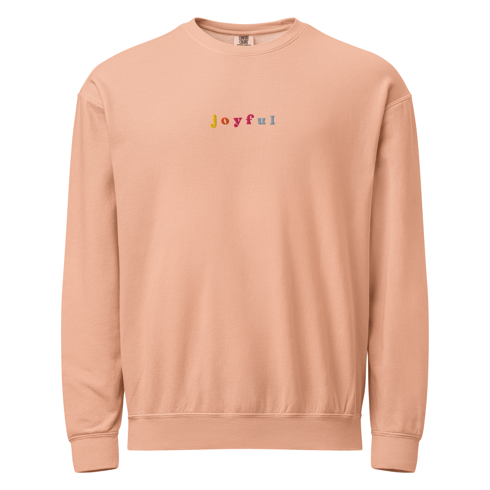 unisex-garment-dyed-lightweight-fleece-crewneck-sweatshirt-i-comfort-colors-1466-peachy-front-6a15dbdb4d812.png
