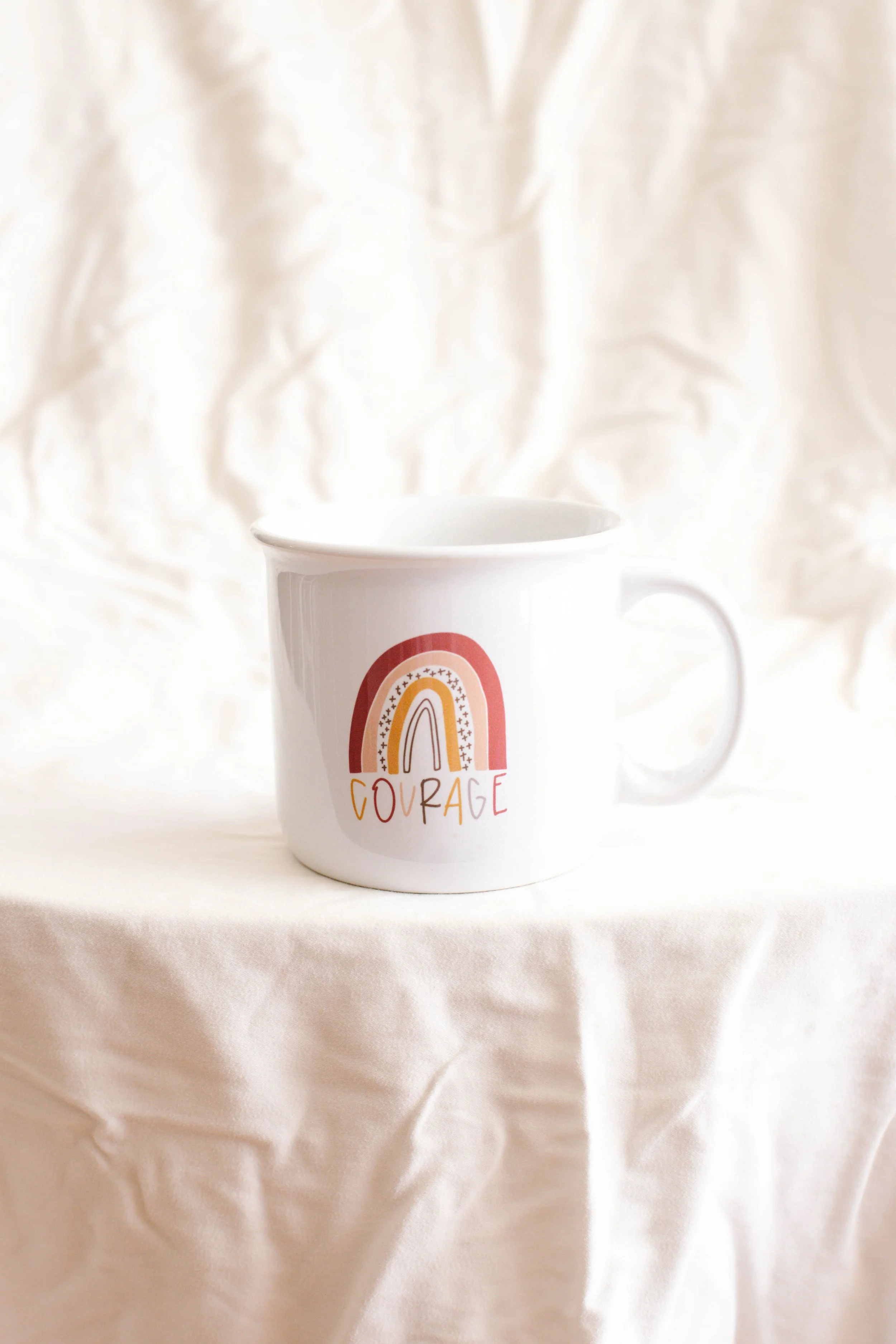 Courage Ceramic Rainbow Mug