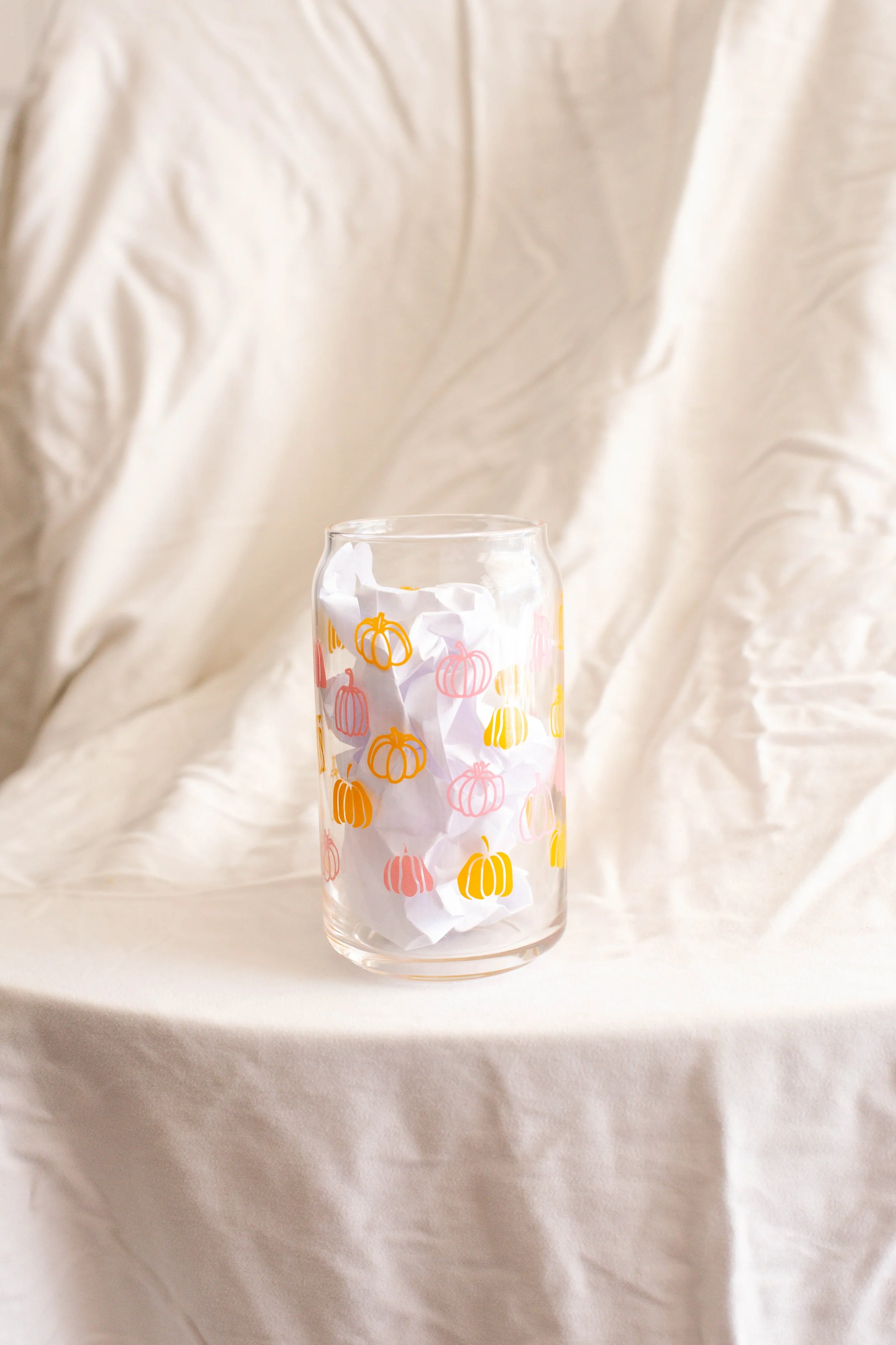 Pink and Orange Pumpkins | Glass