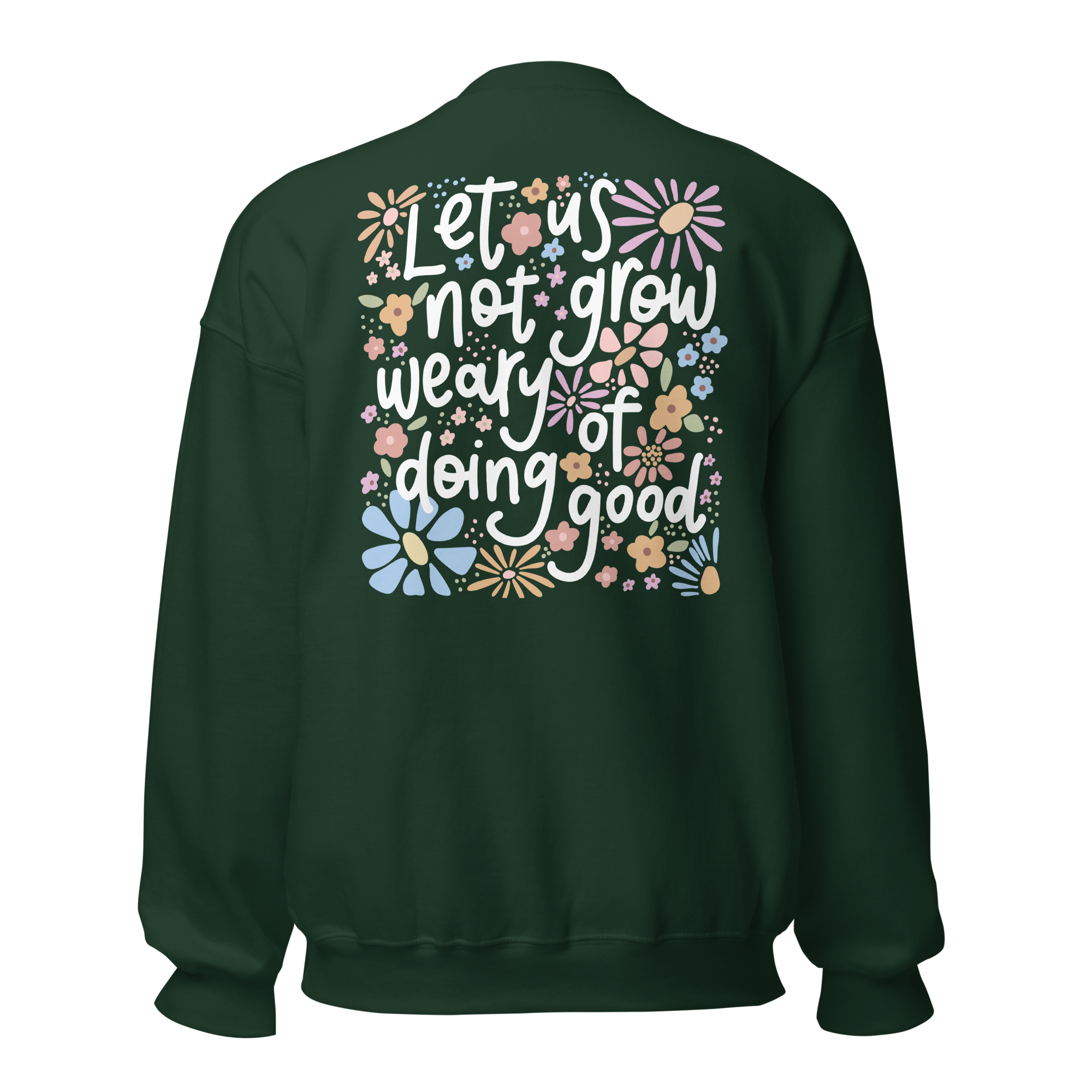 unisex-crew-neck-sweatshirt-forest-green-back-68db0a8721ba1.png