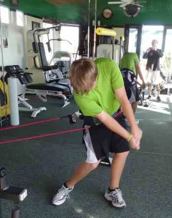 Christopher Tuulik (3rd youngest qualifier at the 2011 US Amateur tournament) training at Skip's Elite Performance Golf training center.
