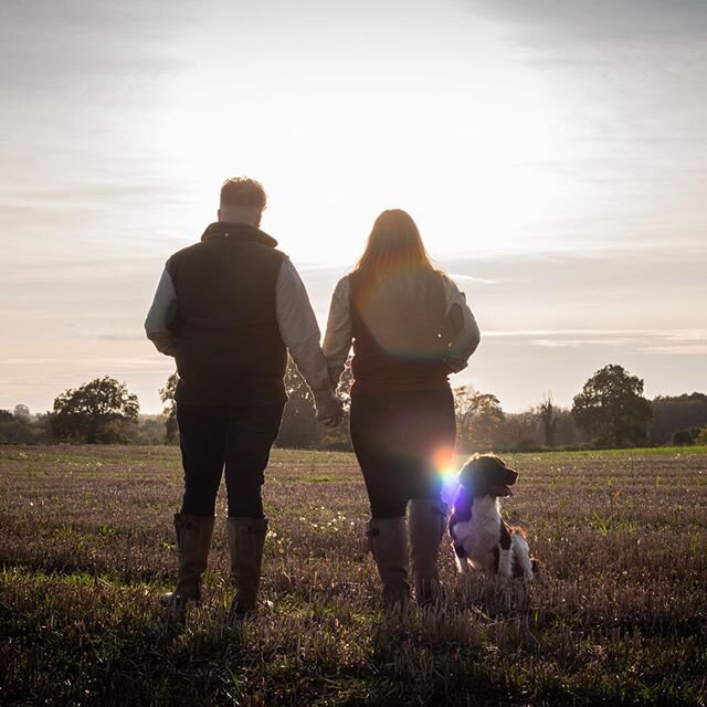 A beautiful engagement shoot with man&rsquo;s best friend. www.charlottejames.studio #engagementphotography #dogsofinstgram