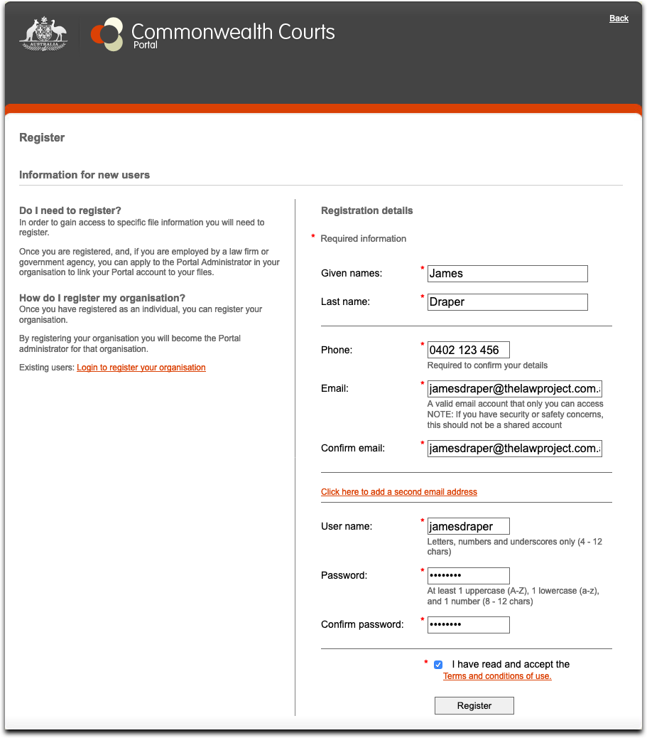Commonwealth Courts Portal - Application for Divorce - Register Details.png