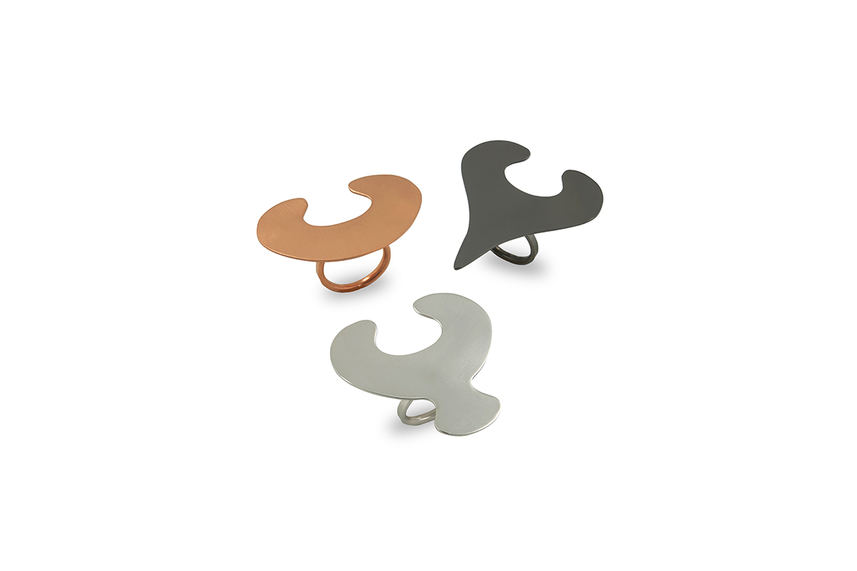 Rings Platinum Plated Sterling Silver & Bronze