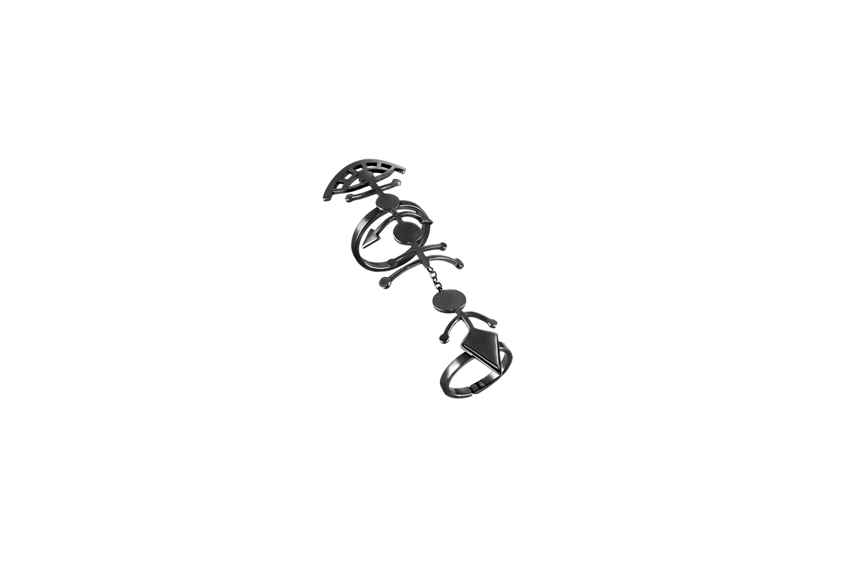 Ring Platinum Plated Sterling Silver