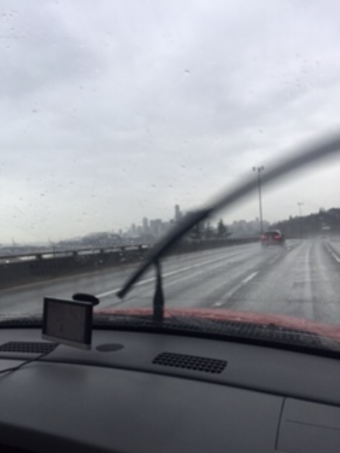 Headed north through Seattle to Everett.