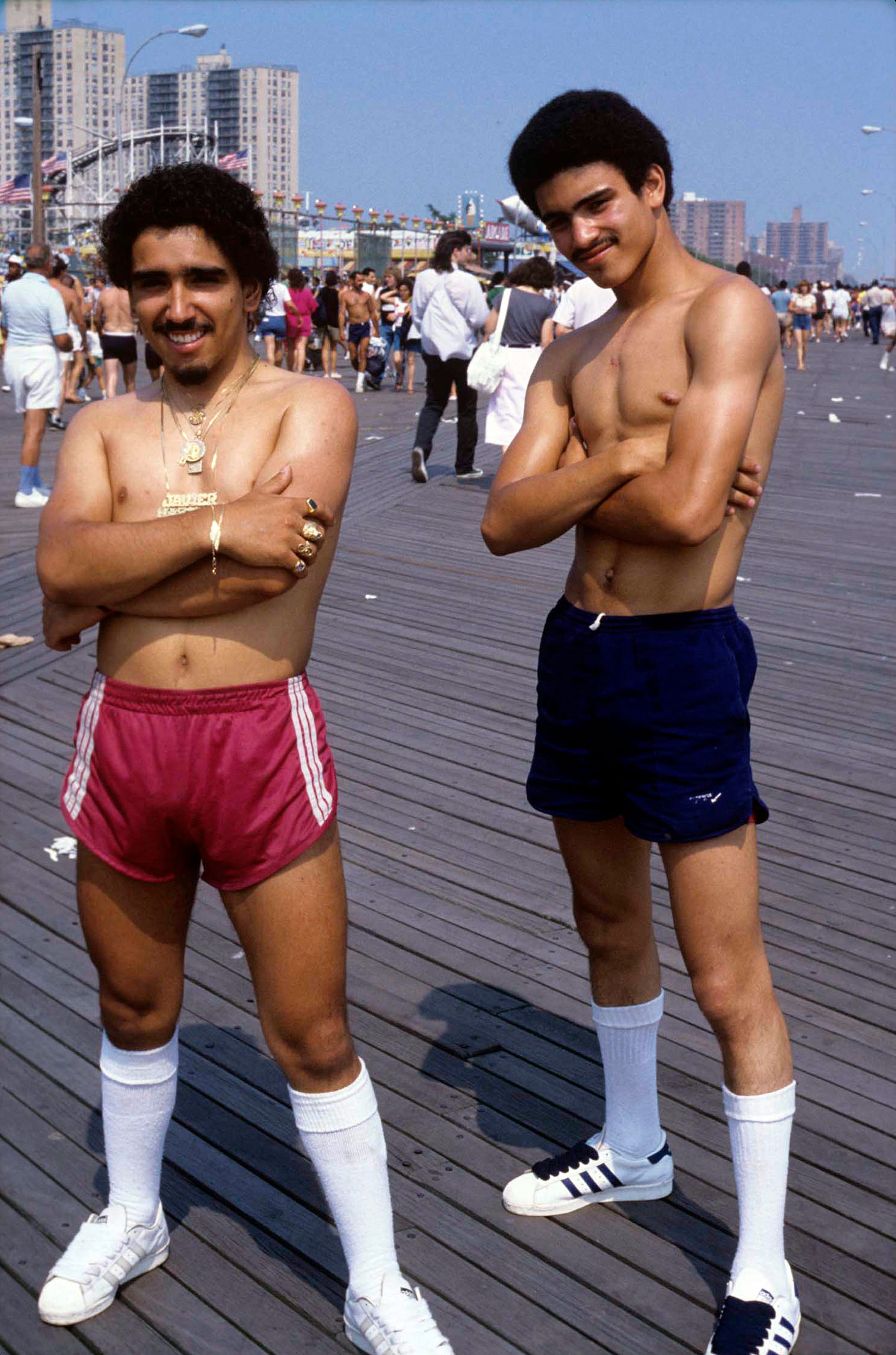 Two Young Men with Arms Crossed / Coney Island, NY