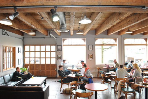Bluebeard Coffee is a vibrant local cafe that bustles with life. Their large, sun-drenched cafe is a wonderful place to have a meeting. They are open seven days a week and have excellent coffee, pastries and staff. 