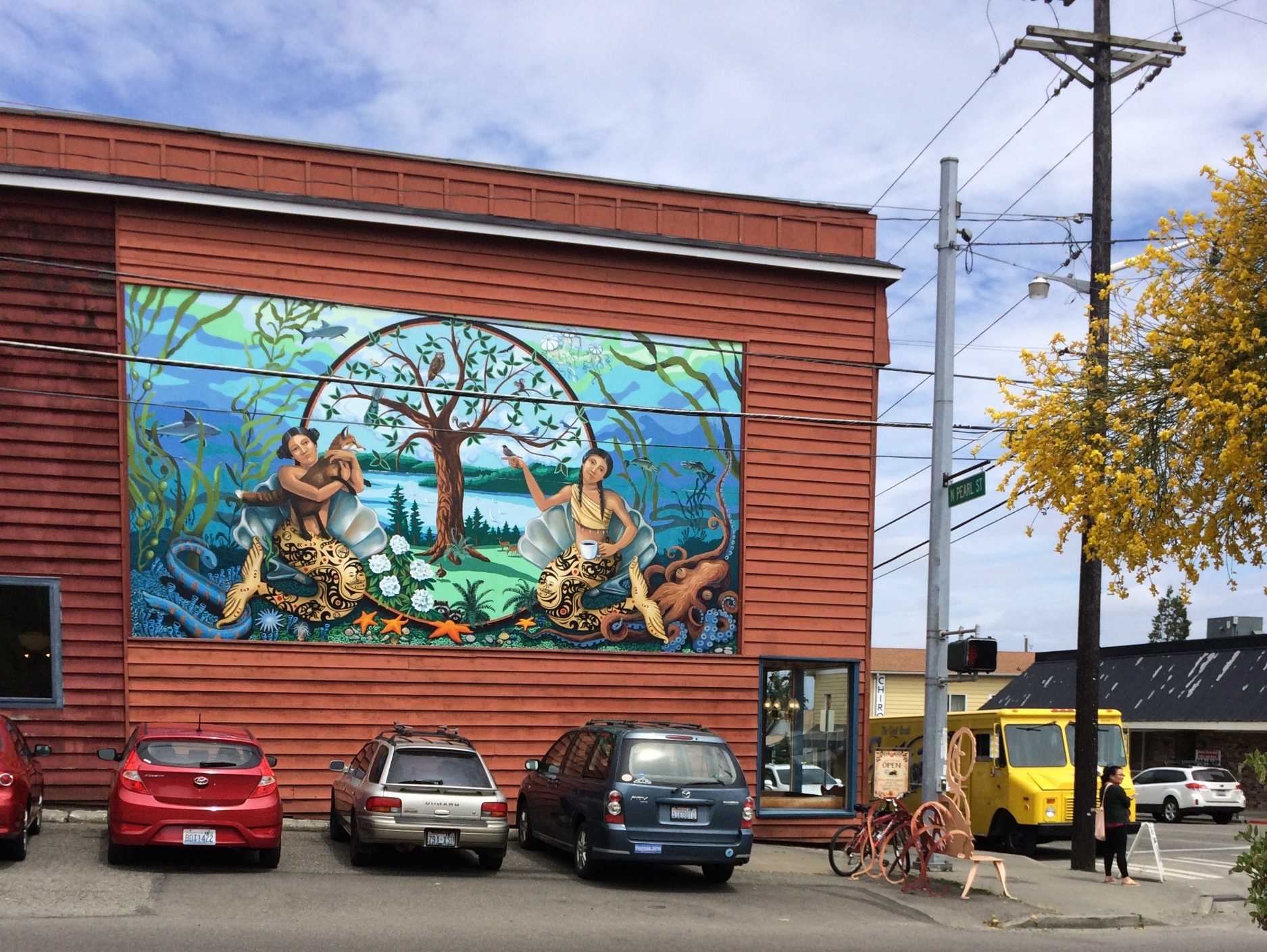 Mermaid Mural at The Antique, by Mary Mann