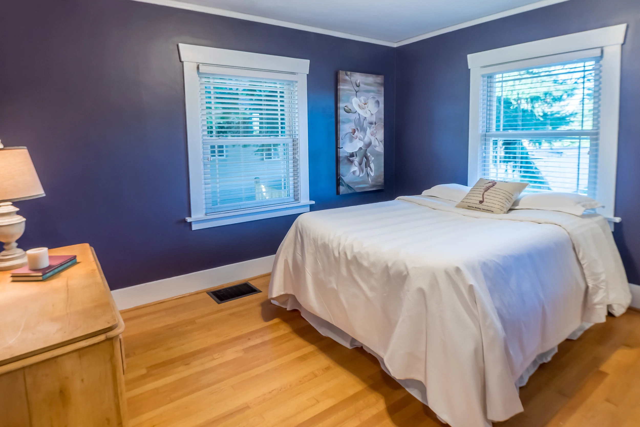 Main floor bedroom with easy access to kitchen and bath.