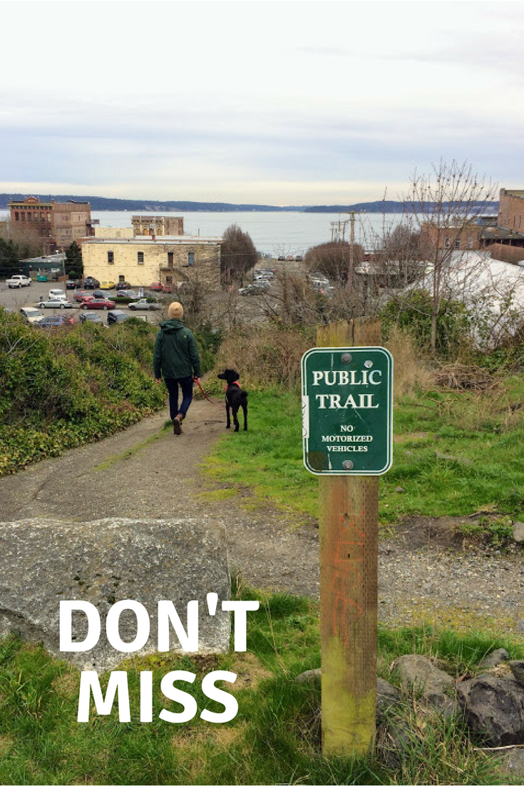 Public Trails - If you walk around in Port Townsend long enough, especially a bit deeper into the residential area, you'll start to see these around. When we stayed near Fort Worden, we used these paths to guide us up over the hill and back down into the business district. They lend a wild, exploratory feeling to a walk about town.