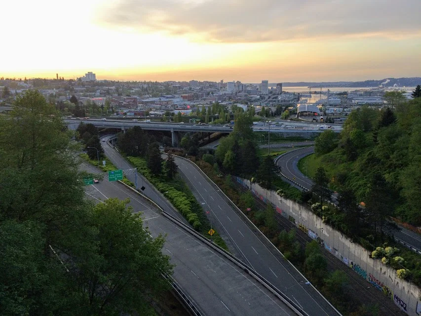Sunset from the Harold G. Moss Bridge on 34th