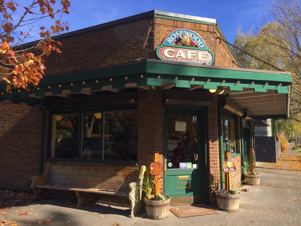 The Rosewood Cafe is a cozy spot for sandwiches, soup, a glass of wine, and a chat.