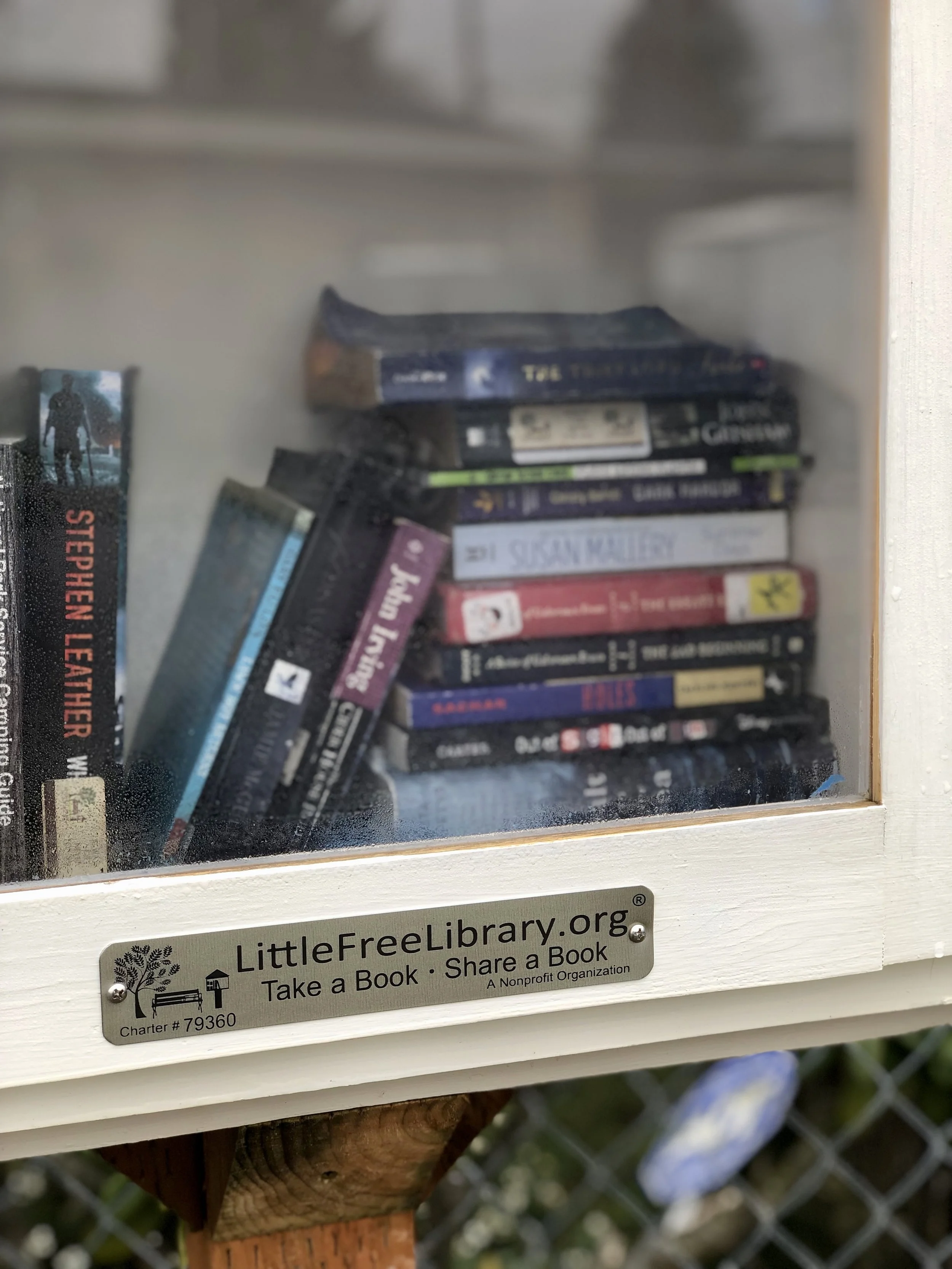 Another thing Melo loves about Little Free Libraries: “No late fees!”