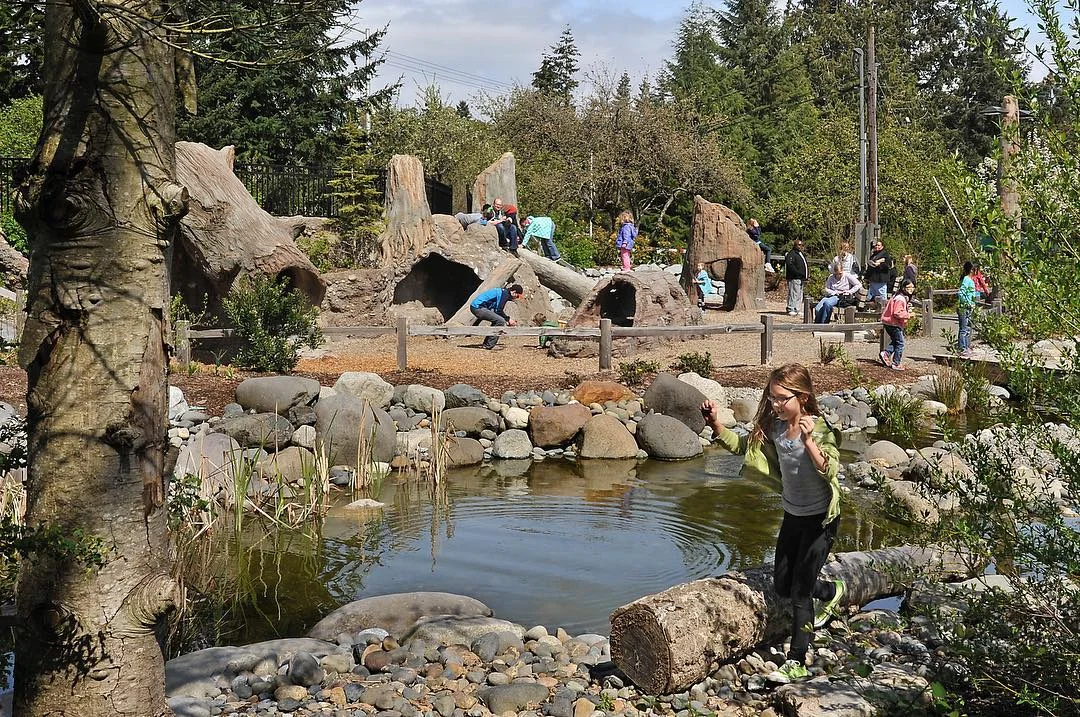Image from Metro Parks Tacoma . Sunshine fun at Tacoma Nature Center’s playground, less than a mile away!