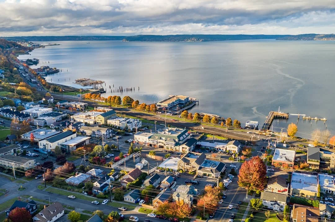 Image from Over Tacoma - The Old Town Dock is just 1 mile down the hill from 1011 N K St.