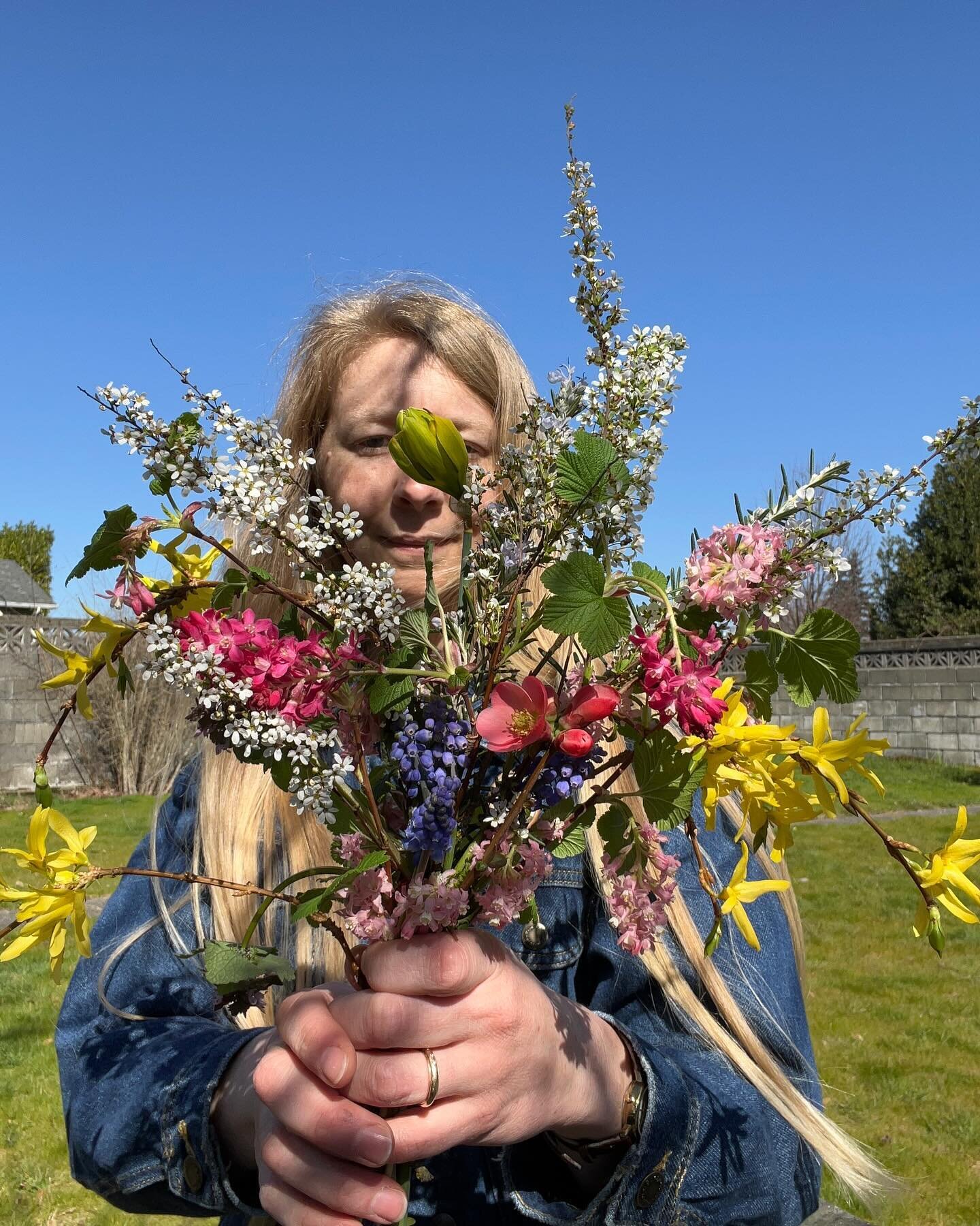 All hail the spring equinox! I mark the day by gathering up a sprig of each flower abloom in our garden. And there&rsquo;s more, every year, once bundled, than I expect. Grape hyacinth and quince, flowering currant and forsythia, daffodil and nettle,