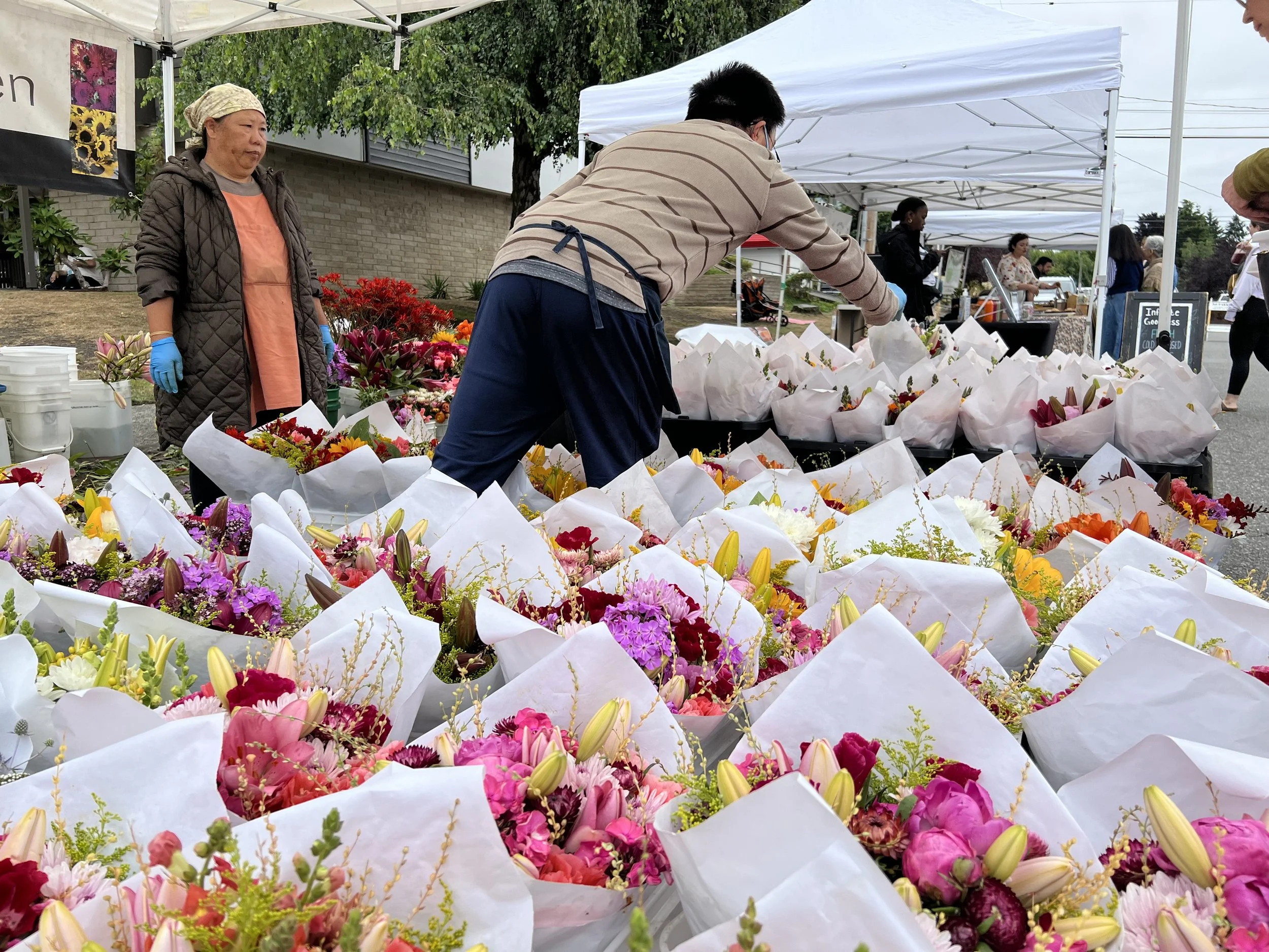 Fresh Bouqets at the Farmers Market