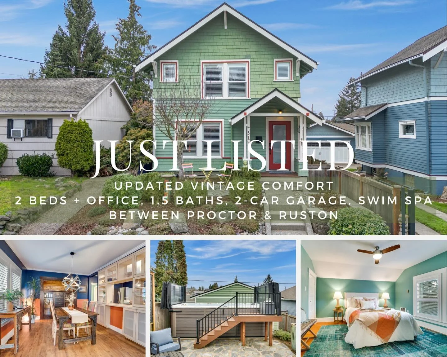 💫 Choosing a home between Proctor and Ruston, just 4 minutes from the waterfront, sets life within easy reach of neighborhood centers with everything from local markets to shops, the cinema, library, schools and cafes&mdash;the closest is just aroun