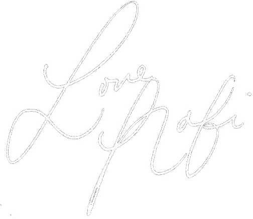 Signature or cursive writing that says 'Love' and some additional smaller cursive text.