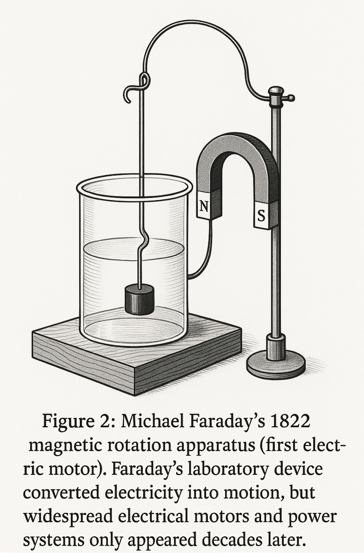 Michael Faraday’s 1822 magnetic rotation apparatus