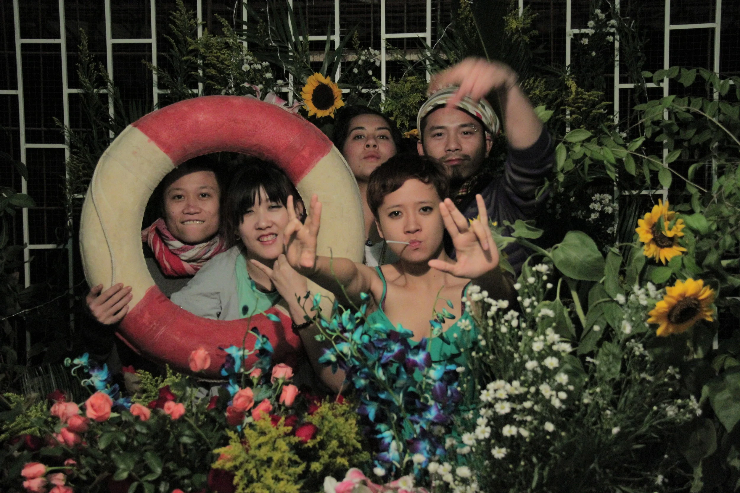 Shooting for Lu Yang's "Power of Will 4.0: Lazer Lez" at Nguyen Phuong Linh's apartment in Hanoi, 2011. Shot during our performance art symposium "IN:ACT YEAR 2" 