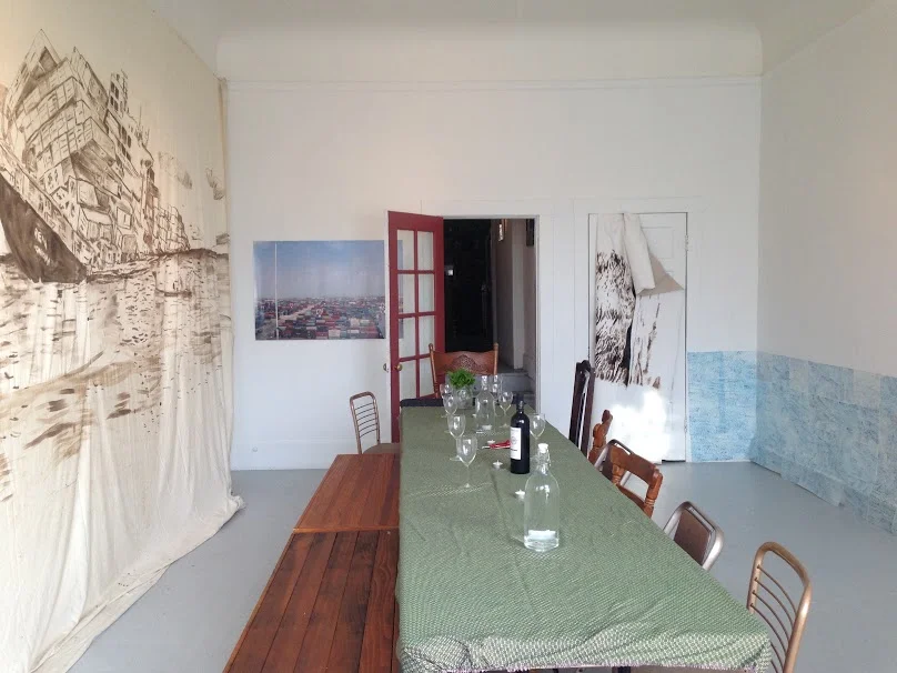 Preparing to host a potluck dinner to welcome sailors from aboard The Gemini in Oakland, March 2016. 