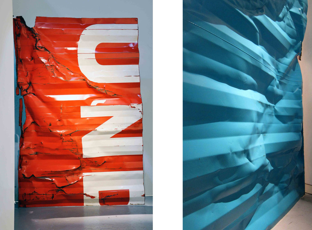 Logistics from Land to Sea (for Nam and Giang) by Gabby Miller. On view alongside "Home" in Hinterlands (2012) and The Museum of Capitalism (2017). 