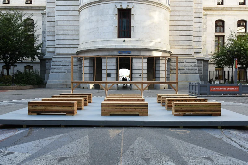 Terry Adkins, Prototype Monument for Center Square (Photo: Lisa Boughter/Monument Lab)