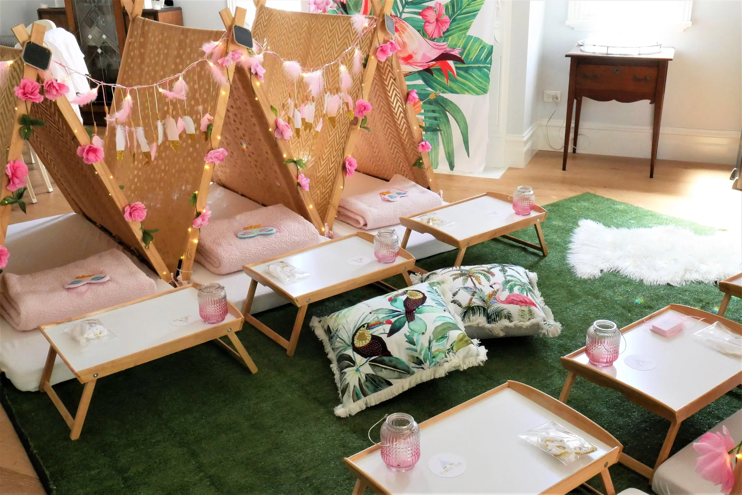 tropical tribal princess slumber party