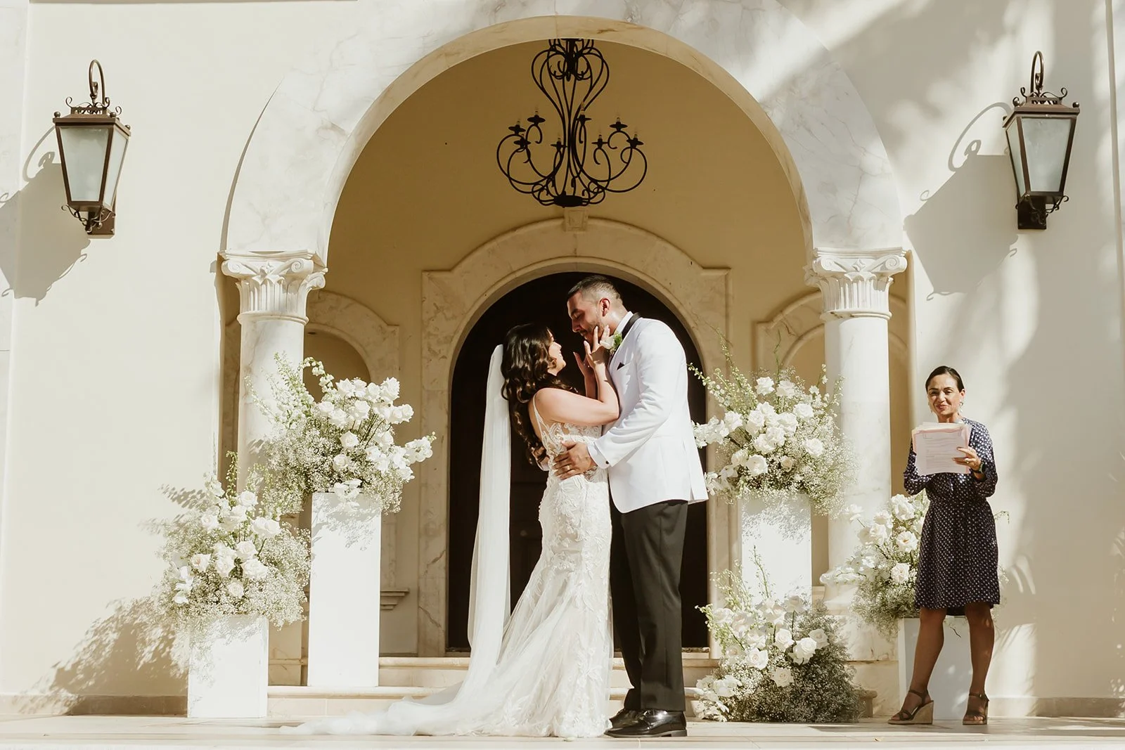 Diana &amp; Hugo's Elegant Black-and-White Wedding at Villa la Joya