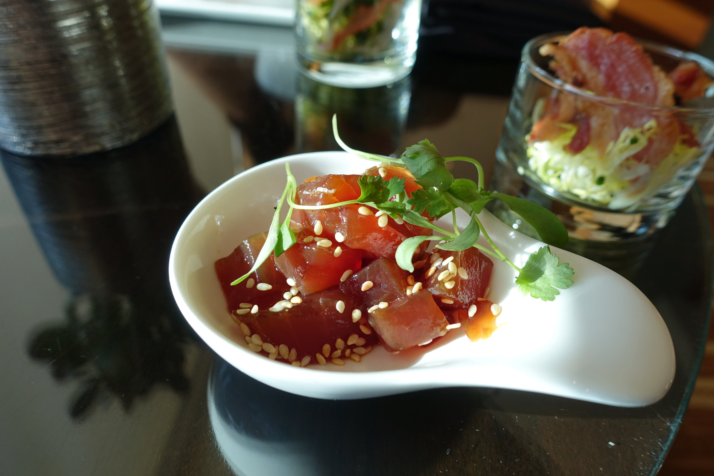 Ahi tuna scoops