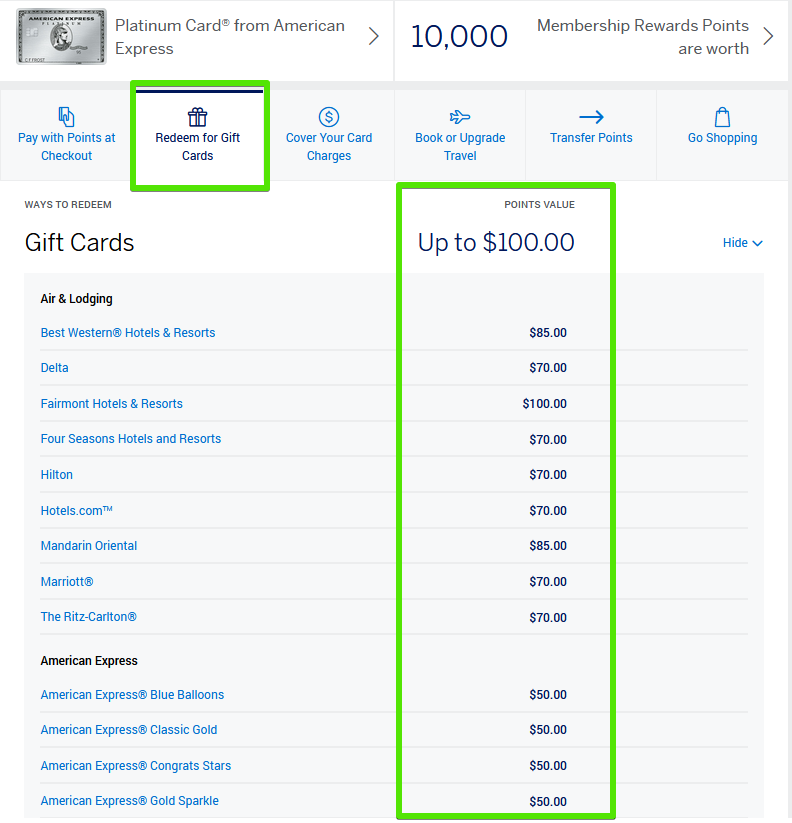 How To Redeem Bdo Amex Credit Card Points : Amex Points Value UK - What