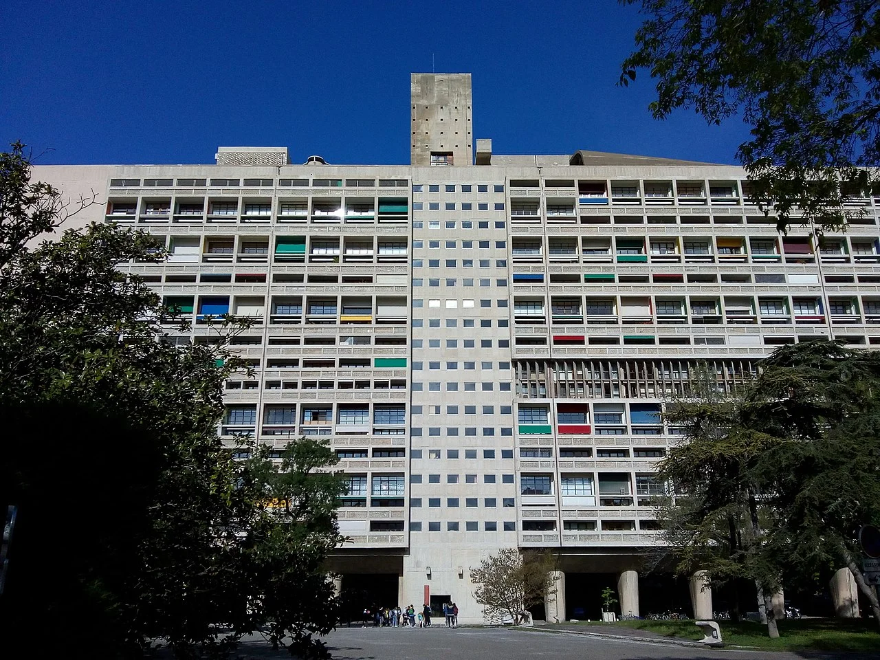 East elevation Unité d'habitation Marseille , Le Corbusier
