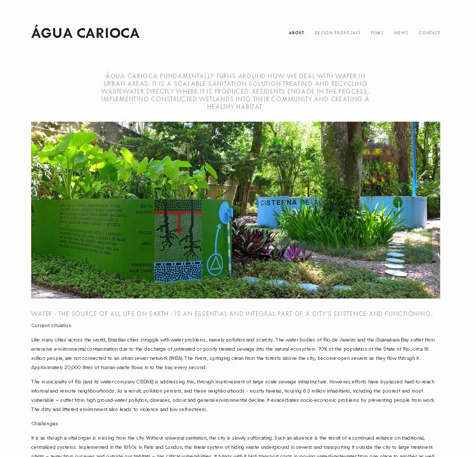 Updated Água Carioca website